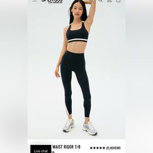 Splits59 MILES HIGH WAIST RIGOR 7/8 and Bra XS
